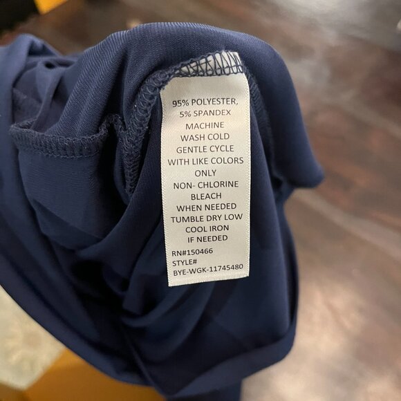 Montgomery Post Surplice Knit Top - Size Small, Color Navy - Picture 4 of 4